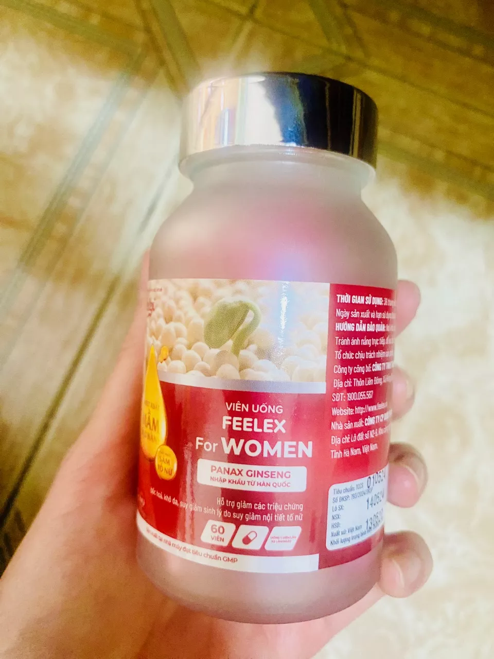 Viên uống mầm đậu nành Feelex For Women - Hộp 60 viên photo review